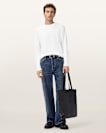 Nero Mock Neck Relaxed Fit T-Shirt