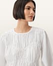 Melani Round Neck Gathered Top