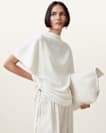 Leslie Satin Short Sleeve Top