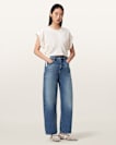 Mira Cropped Satin Drawcord T-Shirt