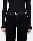 Romy Metal-Tipped Leather Belt