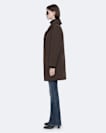 Darcie Nylon Shawl-Collar Cocoon Coat