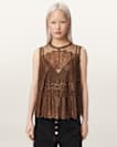 Clara Lace Trim Sleeveless Top