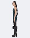 Vee Leather Dress