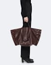 Leather tote bag