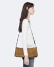 Lutece Fold Suede Shoulder Bag