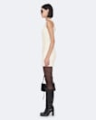 Vee Perforated Leather Dress