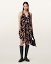 Gretel Asymmetric Tiered Midi Dress