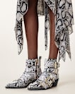 Jane Buckle Pointed Leather Boots