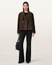 Reya Cropped Suede Mac