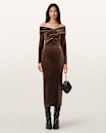 Delta Velvet Midi Dress