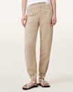 Val High-Rise Cargo Linen Blend Trousers