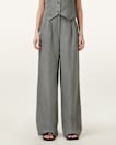 Averie Tencel Wide Leg Linen Blend Trousers