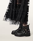 Maddie Ankle Length Leather Biker Boots