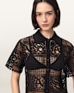 Kyra Crochet Cropped Polo