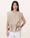 Sofi Relaxed Fit Leather Gilet