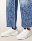 Vix Low Top Round Toe Leather Trainers