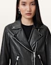 Dalby Slim Fit Leather Biker Jacket