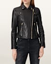Dalby Slim Fit Leather Biker Jacket