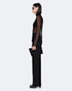 High-neck silk top
