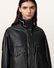 Clay Cropped Leather Jacket