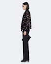 Bow-detail jacquard shirt