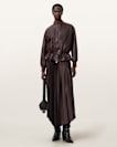 Sofi Drawstring Leather Bomber Jacket