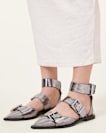 Sutton Metallic Leather Point Toe Shoes