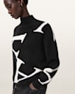 A Star High Neck Jacquard Jumper