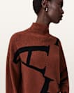A Star High Neck Jacquard Jumper