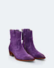 Suede zip up dress boot
