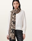 Flow Snake Print Logo Pareo Scarf