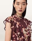 Fleur Printed Asymmetric Mini Dress
