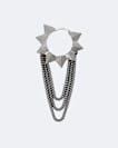 Spike Chain-Embellished Huggie Earrings