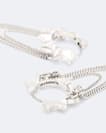 Spike hoop chain earrings