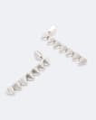 Spike post back long earrings