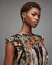 Hali Gene Butterfly Print Mini Dress