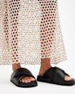 Saki Leather Crossover Sandals