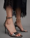 Betty Square Toe Leather Heeled Sandals