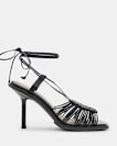 Dina Leather Rope Strappy Heeled Sandals