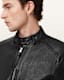 Cora Leather Snap Back Collar Jacket