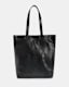 Yuto Embossed Logo Leather Tote Bag