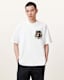 Reticulate Oversized Graphic Snake Print T-Shirt