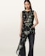 Enola Asymmetric Printed Wrap Top