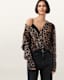 Wick Leopard Jacquard Cropped Cardigan