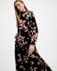 Jessica Floral Print Ruffle Maxi Dress