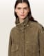 Clay Funnel Neck Suede Cropped Jacket