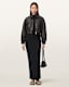 Anouk Cropped Leather Bomber Jacket