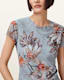 Ellie Floral Print Mesh T-Shirt