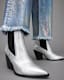 Ria Metallic Leather Heeled Boots